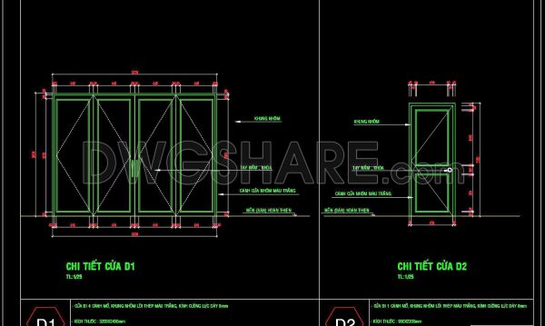 483. Detailed CAD Drawings Of Doors, Windows For Download