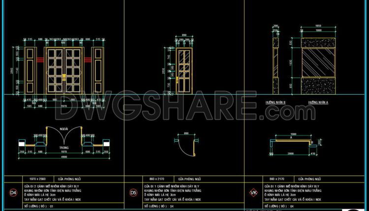 484. Detailed CAD Drawings Of Doors, Windows For Download (2)