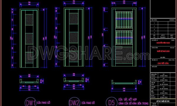 485. Detailed CAD Drawings Of Doors, Windows For Download