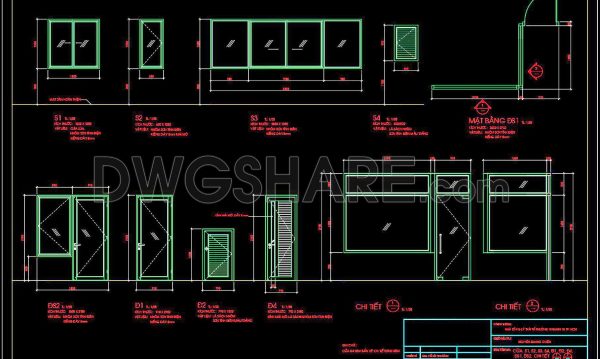 486. Detailed CAD Drawings Of Doors, Windows For Download