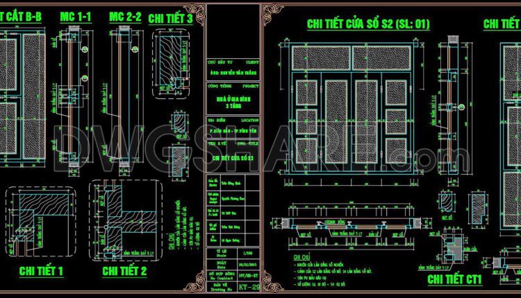 487. Detailed CAD Drawings Of Doors, Windows For Download