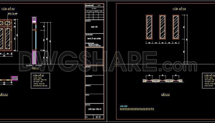 489. Detailed CAD Drawings Of Doors, Windows For Download