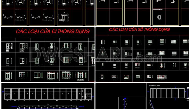 525. Download the CAD library of 22 door and window drawings from Euro Windows