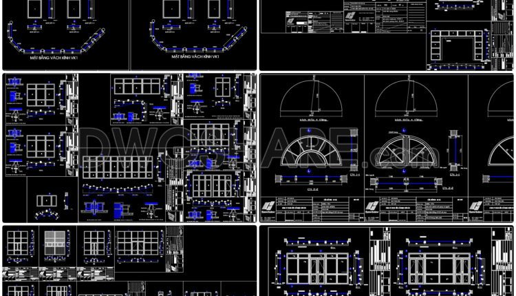 525. Download the CAD library of 22 door and window drawings from Euro Windows