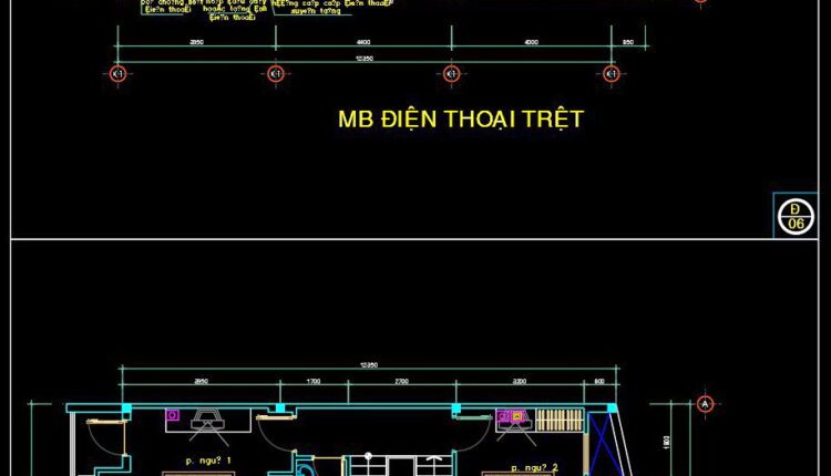 56. CAD drawings for detailed electrical designs for a 4-story townhouse