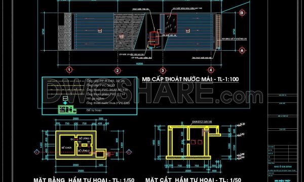 2 years ago
                

                
             2,05259. CAD drawings detailing the design of water supply and drainage systems for a 1-story townhouse 3.7m x 16.2m