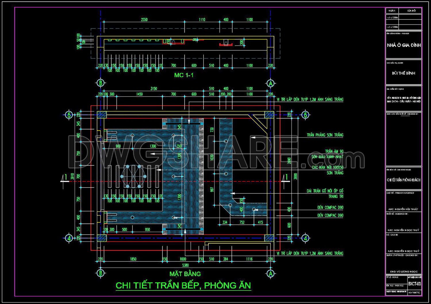 75. Detailed CAD drawings for the ceiling layout design