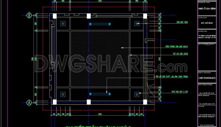 75. Detailed CAD drawings for the ceiling layout design