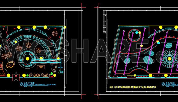 Detailed CAD drawings for the design and construction of coffee shops and reading spaces