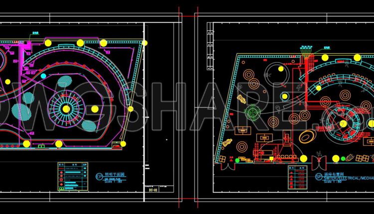 Detailed CAD drawings for the design and construction of coffee shops and reading spaces