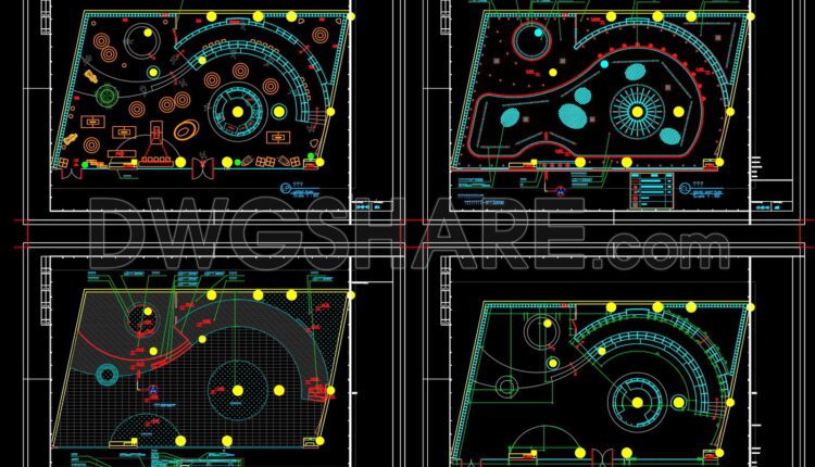 Detailed CAD drawings for the design and construction of coffee shops and reading spaces