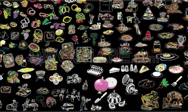 2 years ago
                

                
             4,168106. Download the gourmet vegetable and fruit CAD library