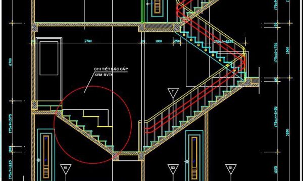 165. Download detailed CAD drawings of townhouse stairs