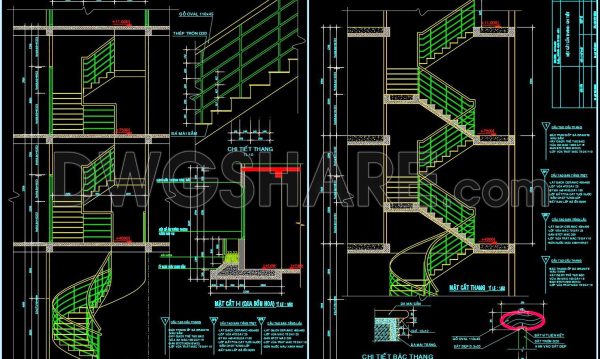 169. Download detailed CAD drawings of townhouse stairs