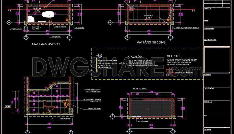 177. WC Layout Plan and elevations details CAD drawings download