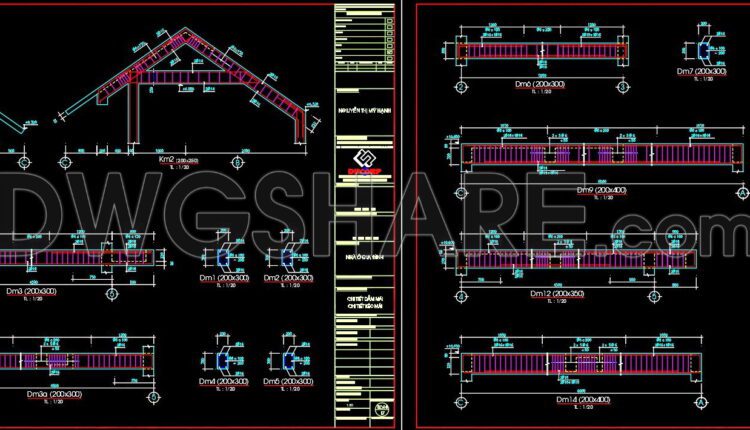 228. Structural Drawings Of 2-Story House A Complete Project 6m x 20m For Download