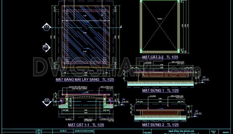 251. Download detailed CAD drawings of the elevation, glass roof lighting details, and balcony details for a townhouse