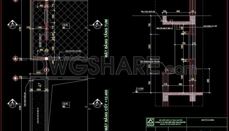 267. CAD detailed drawings of vertical facade wall sections for townhouses