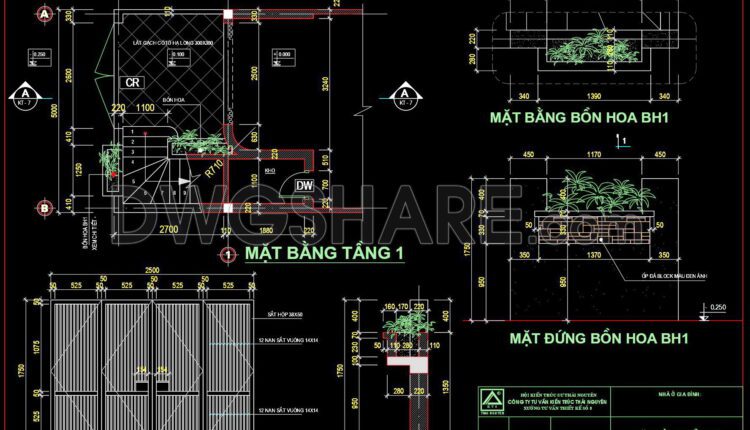 267. CAD detailed drawings of vertical facade wall sections for townhouses