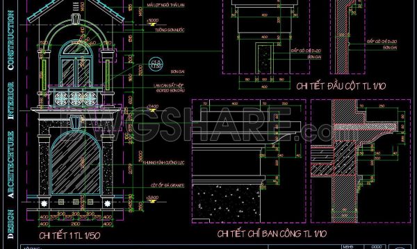 2 years ago
                

                
             687268. CAD detailed drawings of vertical facade wall sections for townhouses