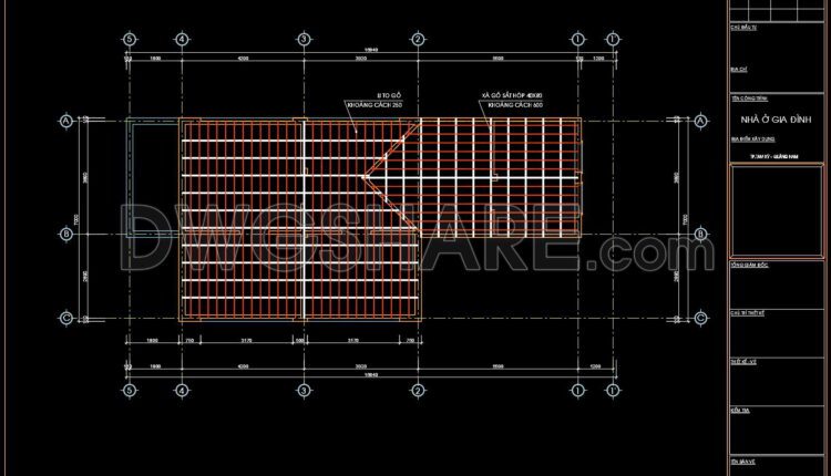 284. CAD design drawings for a 3-story townhouse with dimensions of 7m x 16.8m