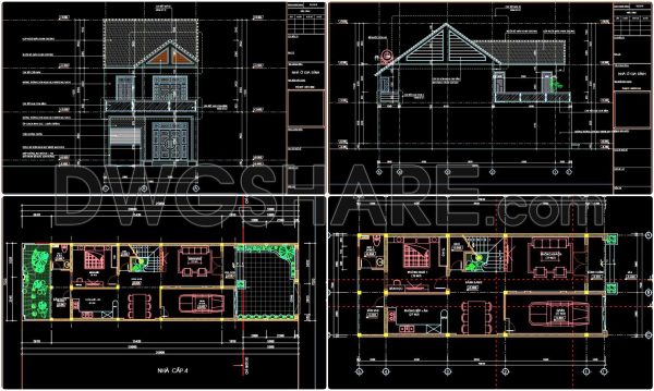 2 years ago
                

                
             2,064284. CAD design drawings for a 3-story townhouse with dimensions of 7m x 16.8m