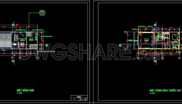 292. CAD design drawings for a 4-story townhouse with dimensions of 5m x 12m