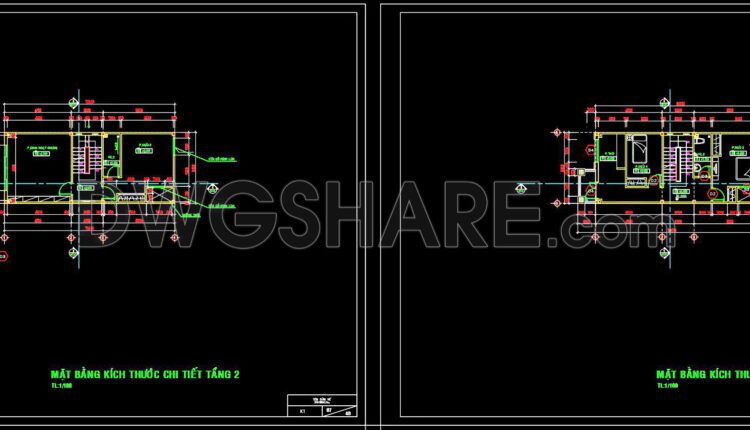 292. CAD design drawings for a 4-story townhouse with dimensions of 5m x 12m