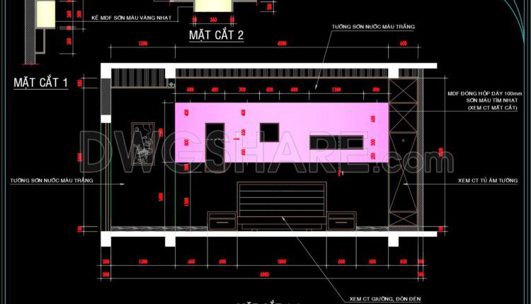 43. Download CAD drawings for interior design of bedroom
