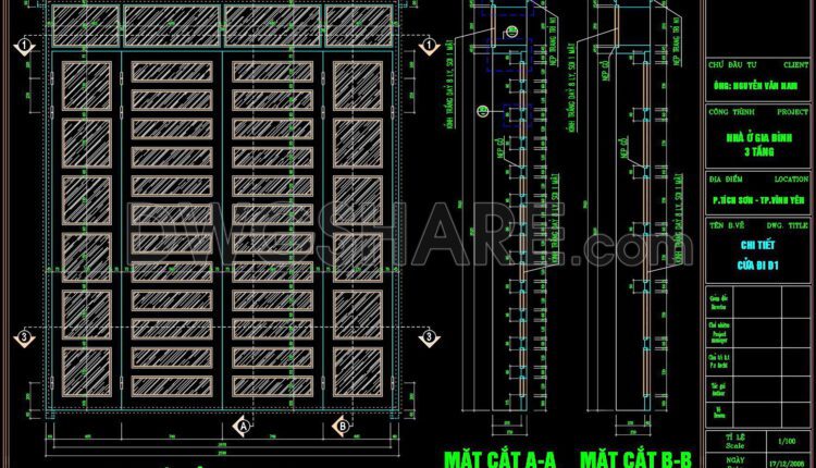 491. Detailed CAD Drawings Of Doors, Windows For Download