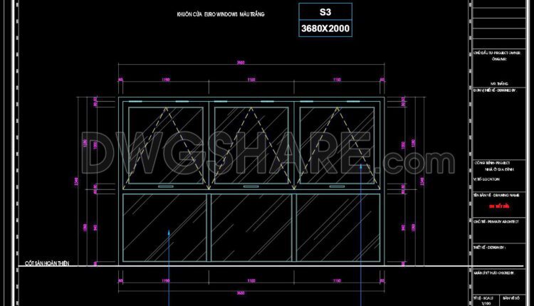 496. Detailed CAD Drawings Of Doors, Windows For Download