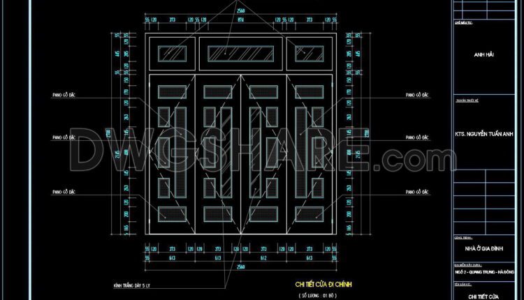 500. Detailed CAD Drawings Of Doors, Windows For Download