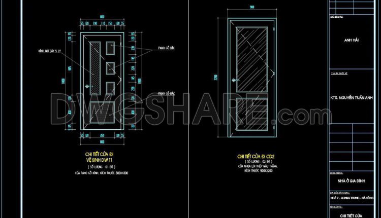 500. Detailed CAD Drawings Of Doors, Windows For Download