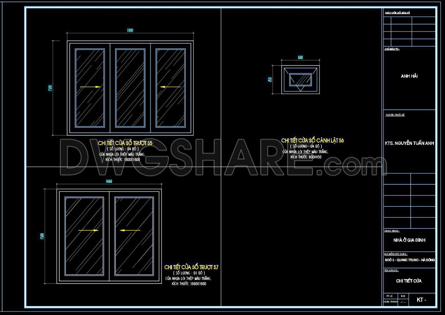 500. Detailed CAD Drawings Of Doors, Windows For Download