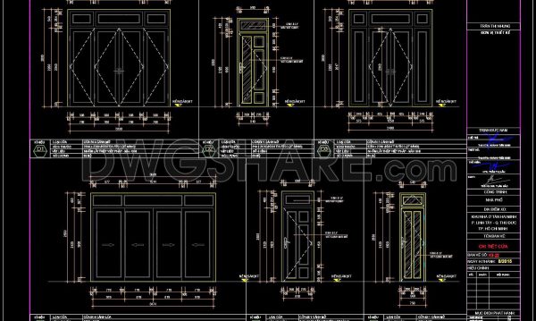 502. Detailed CAD Drawings Of Doors, Windows For Download