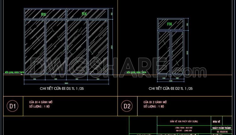 503. Detailed CAD Drawings Of Doors, Windows For Download