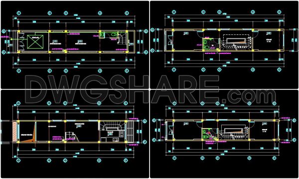 2 years ago
                

                
             53364. CAD drawings detailing the design of water supply and drainage systems for a 3-story townhouse 2.4m x  14.4m