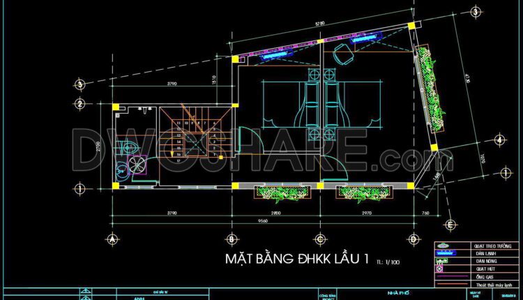 68. CAD drawings for detailed electrical designs for a 3-story townhouse