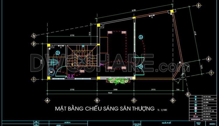 68. CAD drawings for detailed electrical designs for a 3-story townhouse