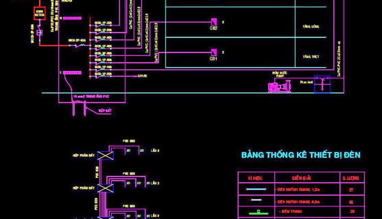 69. CAD drawings for detailed electrical designs for a 3-story townhouse