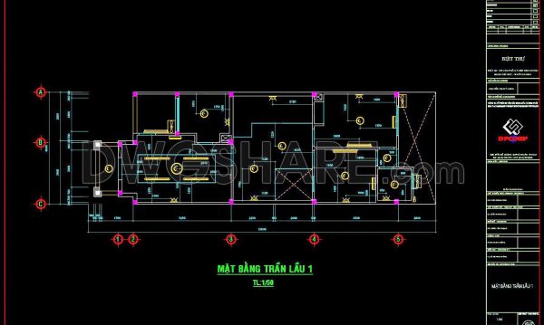 2 years ago
                

                
             49182. Detailed CAD drawings of the ceiling and floor for a 3-story residential house