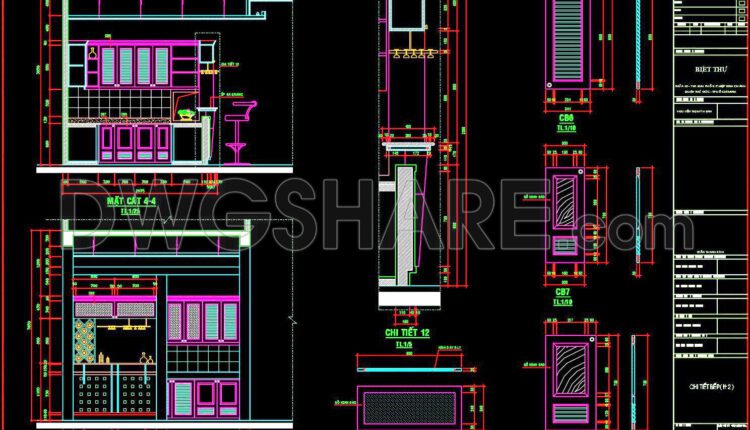 99.CAD technical drawings of kitchen cabinets for the house (3)