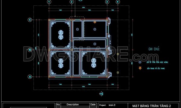 2 years ago
                

                
             761102. Detailed CAD drawings for the ceiling layout design of a 2-story townhouse