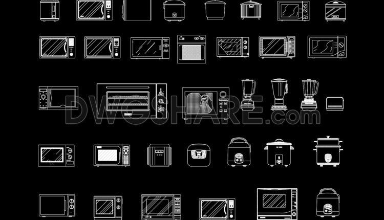 109. Kitchen Appliance CAD Blocks