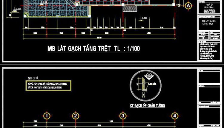 11. Download free detailed CAD drawings of floor plans for a 3-story townhouse