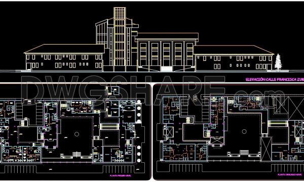 12. CAD drawings of the government house For Download