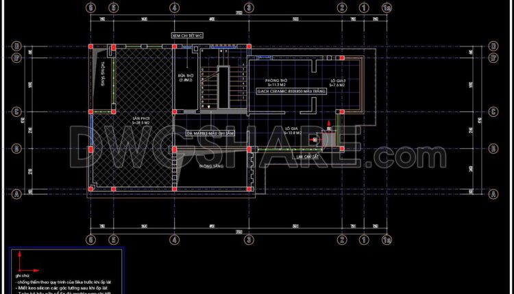 15. Download free detailed CAD drawings of floor plans for a 3-story townhouse (3)