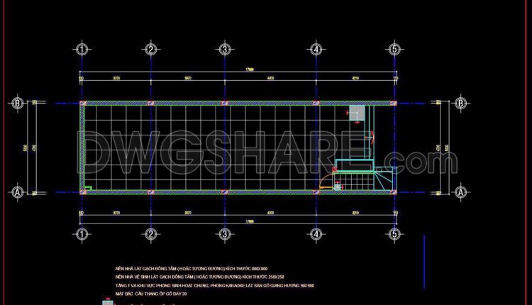 16. Download free detailed CAD drawings of floor plans for a 5-story townhouse
