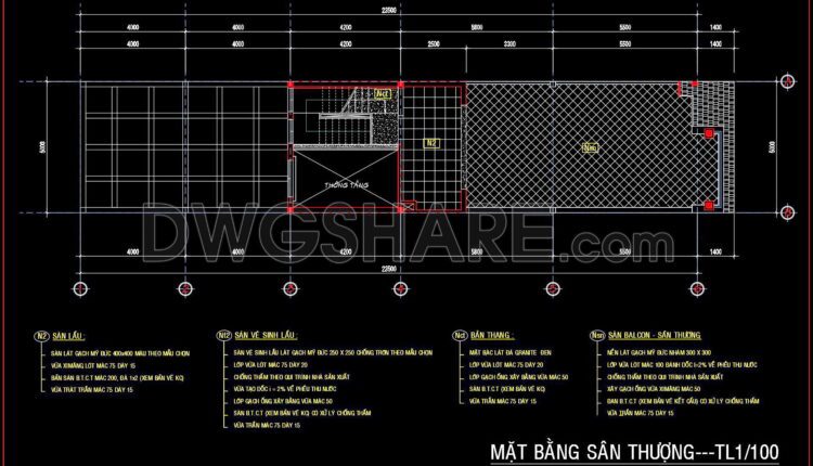 17. Download free detailed CAD drawings of floor plans for a 4-story townhouse