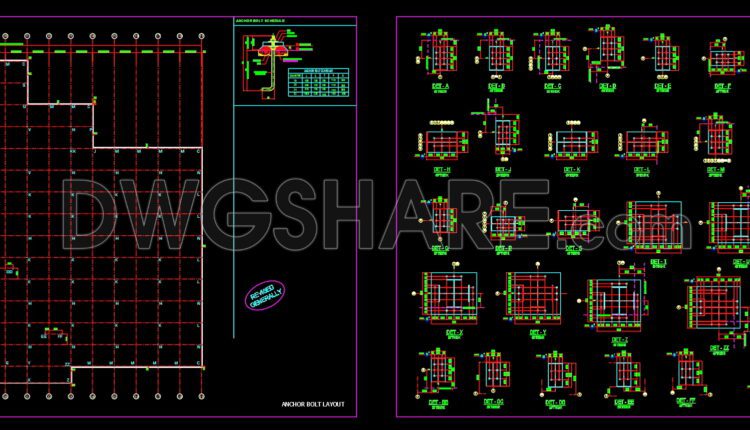 170. Complete steel structure drawing 2 story